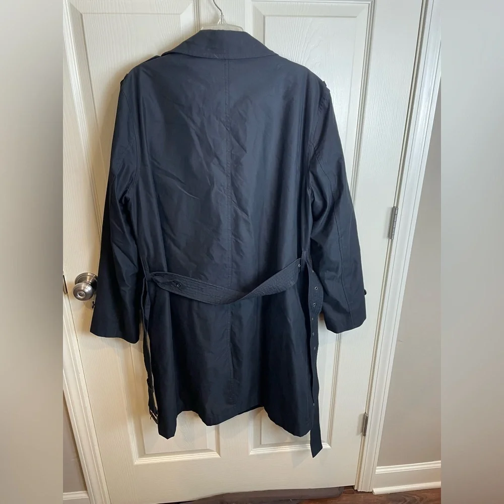 Hart Schaffer Marx Smart coat Men's Black wool lined Trench Coat